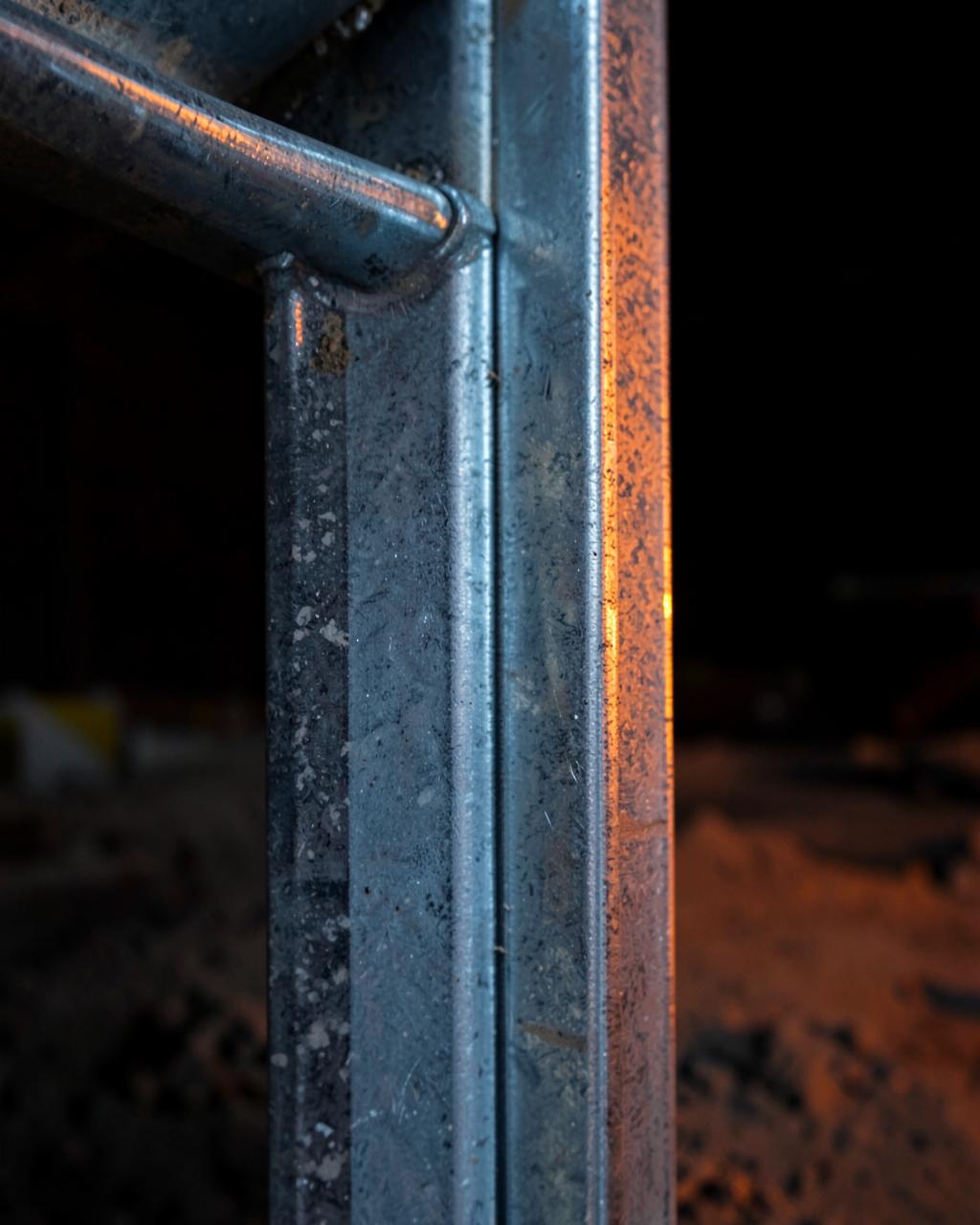 Galvanized metal stud framing detail